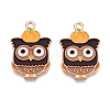 Thanksgiving Day Theme Alloy Enamel Pendants X-ENAM-T020-35D-1