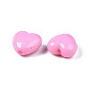 Pearl Pink Heart Acrylic Beads X-SACR-10X11-11-4