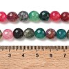 Dyed Natural Agate Faceted Round Beads Strands G-E320E-8mm-16-2