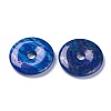 Donut/Pi Disc Natural Lapis Lazuli Pendants X-G-F270-08-2
