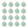 Golden Plated Alloy Enamel Charms X-ENAM-S118-05I-2