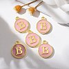 Golden Plated Alloy Enamel Charms ENAM-S118-07B-5