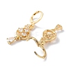 Rack Plating Golden Brass Dangle Leverback Earrings EJEW-A030-01C-G-2