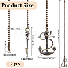 Alloy Ceiling Fan Pull Chain Extenders FIND-WH0152-379-2