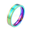 201 Stainless Steel Plain Band Ring for Women RJEW-N043-12M-1