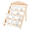 5-Tier 3-Row Wood Earring Display Card Racks ODIS-WH0329-35-1