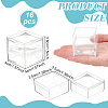 16Pcs Square Transparent Plastic Ring Viewer Magnifier Boxes CON-FG0001-26-2