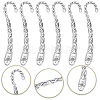 12Pcs Tibetan Style Alloy Bookmark Findings with Holes AJEW-SC0004-43-7