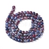Natural Red Corundum/Ruby and Sapphire Beads Strands G-I249-A30-2