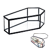 Coffin Brass Glass Decoration Box AJEW-WH0816-068-1