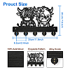 Wood & Iron Wall Mounted Hangers HJEW-WH0055-217-2