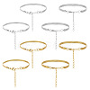 Unicraftale 8Pcs 4 Style 304 Stainless Steel Herringbone Chains Bracelets Set for Men Women BJEW-UN0001-34-5