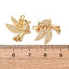 Brass Micro Pave Black Cubic Zirconia Pendants CU-E003-18G-21-3