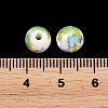 Floral Printed Porcelain Beads PORC-Q199-8mm-10-3