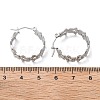 Non-Tarnish Hollow Star 304 Stainless Steel Hoop Earrings for Women STAS-A057-14P-5