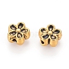 Tibetan Style Alloy 3D Flower Beads GLF0476Y-NF-2