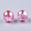Transparent Plastic Beads OACR-S026-6mm-07-2