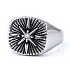 316 Stainless Steel with Cubic Zirconia Finger Rings for Men FS-WGEFB28-04-3