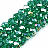 Electroplate Glass Beads Strands X-EGLA-A034-T6mm-B04-1