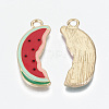 Alloy Enamel Pendants X-ENAM-T011-18KC-RS-2