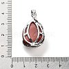 Natural Red Jasper Teardrop Pendants G-G112-03P-11-3