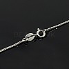 Anti-Tarnish Rhodium Plated 925 Sterling Silver Necklaces STER-M034-40A-3