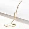 304 Stainless Steel Rhinestone Link Ring Bracelets for Women BJEW-Z140-05G-3