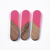 Transparent Resin & Walnut Wood Cabochons LS-RESI-Q210-014A-B02-1