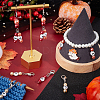 Autumn Theme Acrylic Beaded Locking Stitch Markers HJEW-PH01753-4