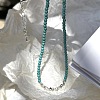 Synthetic Turquoise & Non-Magnetic Synthetic Hematite Beads Necklaces for Women QK0251-1-1