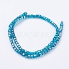 Electroplate Glass Beads Strands X-EGLA-R030-6x6mm-14-2