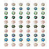 60Pcs 10 Style Alloy Enamel Bead Caps FIND-YS0001-16-2