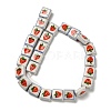 Printed Handmade Porcelain Beads LAMP-D303-06F-02-2