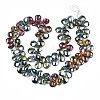 Electroplate Glass Beads Strand EGLA-S188-27-C02-2