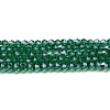 Transparent Electroplate Glass Beads Strands GLAA-F029-4mm-C10-1