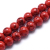 Sea Shell and Synthetic Turquoise Assembled Beads Strands G-G758-11-8mm-1