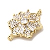 Brass Micro Pave Cubic Zirconia Connector Charms KK-L258-03B-G-2