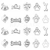 Dog Theme Tibetan Style Alloy Charms TIBEP-CJ0001-01-1