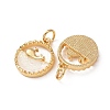 Brass Resin Pendants RE-H001-01G-01-3