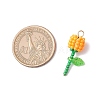 Grade A Round Glass Seed Beads Acrylic Flower Charms PALLOY-MZ00690-2