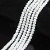 Electroplate Opaque Solid Color Glass Beads Strands X-EGLA-A034-P6mm-L17-1