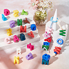 52Pcs 26 Styles Opaque Acrylic European Beads OACR-UN0001-08-4