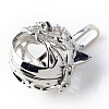 Rack Plating Brass Cage Hollow Kitten Pendants X-KK-S751-003P-2