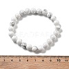 Natural Howlite Beaded Stretch Bracelets BJEW-Q692-42-8mm-4