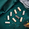 18 Bags 3 Colors Rectangle Alloy Bag Zipper Tail Ends FIND-CY0002-29B-4