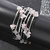 Gemstone Chip Warp Bracelets BJEW-JB01517-01-6