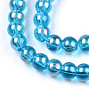Electroplate Transparent Glass Beads Strands GLAA-T032-T4mm-AB06-2