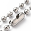 Tarnish Resistant 304 Stainless Steel Ball Chain Necklace & Bracelet Set STAS-D181-02P-01B-4