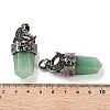 Natural & Synthetic Mixed Gemstone Faceted Sword Pendants G-Q163-01AS-4