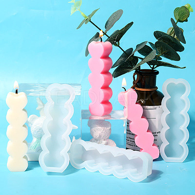 DIY Love Heart Pillar Candle Silicone Mold PW-WG40893-01-1